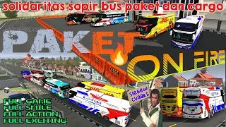 Bus paket dan cargo on fire Lintas Sumatra || The cargo and passenger bus race ended happily