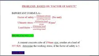 Problems on Factor of Safety