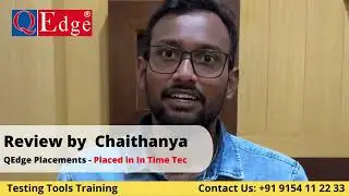 #Testing #Tools Training & #Placement  Institute Review by Cherukuri Chaithanya|@qedgetech Hyderabad