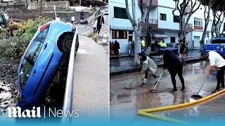 Gran Canaria: Clean up under way in Spain after raging floods hit island