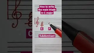 How to write the main triads in C major #chords #musictheory