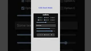 CSS Dark Mode || CSS color scheme #codicto #shorts #trending #youtubeshorts #css