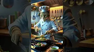 MasterChef Meow: The Feline Chef Cooking Up Purrfection! 🐱👨&zwj;🍳🔥 #cat #entertaininganimals #funny #cut