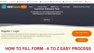 How to Fill NEST form | Easy Process | Common Entrance Test