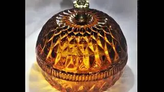 Gorgeous Amberglass Candy Dish $15