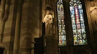 interior view of Strasbourg Cathedral in Strasbourg, France in HD