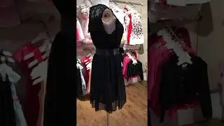 Ladies Sweetheart Lace Black Chiffon Dress DSDR1498
