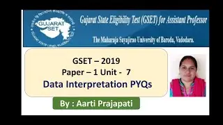 GSET Paper - 1 //  2019 PYQs // Unit - 7 // Data Interpretation