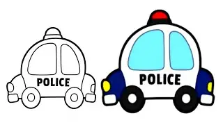 Easy Police Car Drawing 🚓 Step by Step Tutorial | Kolay ve Adım Adım Polis Arabası &Ccedil;izimi