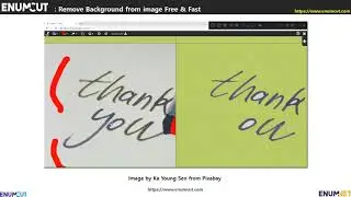 [ Enumcut ]  Thank you (calligraphy) Photo - Remove Background From Image (Example: Movie)