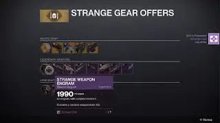 Destiny 2 Xur focusing 99 strange weapons Engrams & rank rewards
