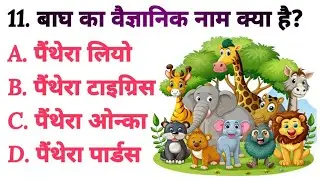 मांसाहारी जानवरों पर 20 रोचक GK प्रश्न | Carnivorous Animals GK in Hindi | Biology Quiz