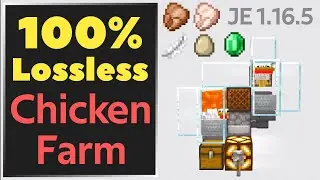 Automatic Chicken Farm (100% Lossless) Minecraft Java 1.18/1.17/1.16.5 [note for after 1.17 below]