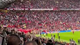 'Glazere Gonna Die' chant audible through the claps as Casemiro hugs Roy Keane | Lfc vs Man Utd