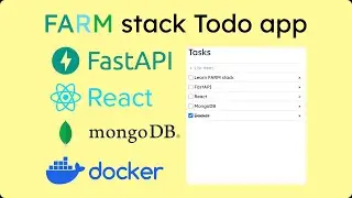 Demo FARM stack Todo app | FastAPI + React + MongoDB and Docker