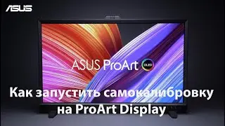 Как запустить самокалибровку на дисплее ProArt