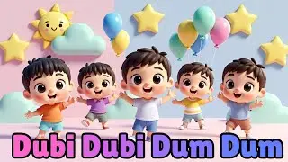 Dubi Dubi Dum Dum Song 🎶 | Happy Kids Dance Rhyme | Balloons & Fun 🎈