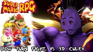 Low Turn Fight Vs 3D Culex Super Boss!! - Super Mario RPG REMAKE!