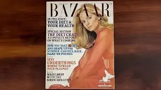 Harper's Bazaar June 1973 Jan Cushing, Diet Craze | ASMR Magazine Flip Through