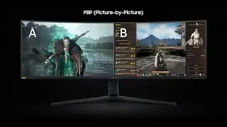 Samsung G9 49 дюймов, режим &laquo;картинка в картинке&raquo;, совместимость с Playstation 5 и игровой ноутбук.