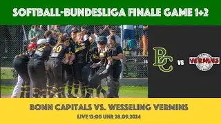 Softball-Bundesliga FINALE Game 1+2 | Bonn Capitals vs Wesseling Vermins