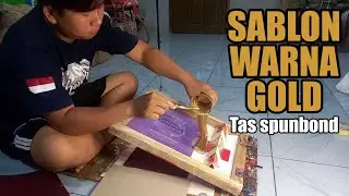 Sablon kain furing warna emas_tas spunbond