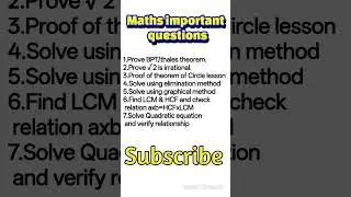 sslc maths important questions or topics.class 10th karnataka syllabus