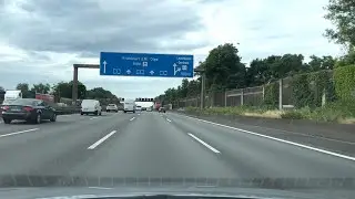 4k Relaxed Driving  on the Autobahn A3 from Dusseldorf to Bonn PostTower