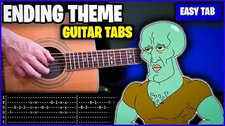 [ADVANCED] Spongebob Closing Theme Guitar Tutorial | Tabs