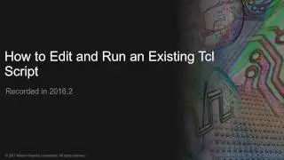 How to Edit and Run an Existing Tcl Script