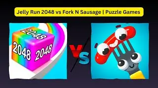 Jelly Run 2048 vs Fork N Sausage &ndash; Puzzle Runner Gameplay Comparison