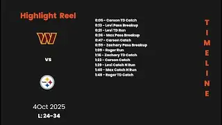 Ida Lee Flag Football (Age: 12-13): Highlights - Commanders vs Steelers: 4Oct