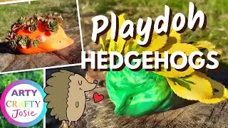 Make some Playdoh hedgehogs! Playdoh craft || Nature craft