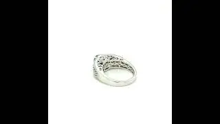 LeVian Natural Paraiba Tourmaline & Fancy Diamond Ring 14K Solid White Gold 1.31tcw Designer Jewelry