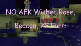 NO AFK Wither Rose, Beacon, XP farm tutorial