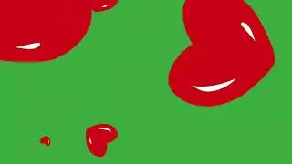 Falling HEARTS Green Screen | FREE HD Green Screen (No copyright)