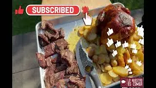 Delicioso Pollo sentado al asador