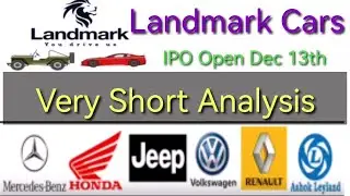 Landmark Cars IPO analysis tamil | landmark cars ipo review in tamil | very short analysis in tamil