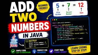 Add Two Numbers in Java 🔥 | User Input + Scanner Explained
