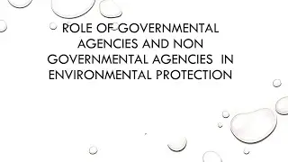 Role of Governmental and Non Governmental Agencies for Environmental Protection