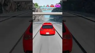 Большие и маленькие машины против низких труб #шорты | BeamNG.Drive