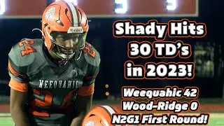 Weequahic 42 Wood-Ridge 0 | N2G1 Quarterfinal | Shady Marshall 4 TD Runs!