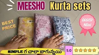 Meesho Kurta sets Haul🔥//3 piece kurtis//Affordable kurtas//