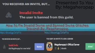 How To Fix Invalid and Banned Invite Error Glitches Discord | UPDATED | READ DESCRIPTION!
