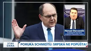 Nenad Stevandić: Poruka opoziciji - na vlast se ne dolazi Sarajevom i Schmidtom | STAV DANA SARAJEVO