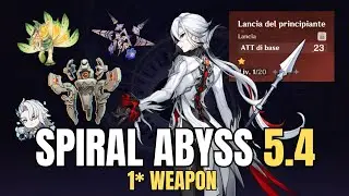 SPIRAL ABYSS 36* con ARLECCHINO ARMA 1* LVL 1 | Genshin Impact - Spiral Abyss 5.4