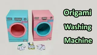 DIY Mini Paper Washing Machine / Mini Paper Crafts Easy