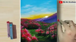 Soft Pastel Drawing - Easy and Creative blending Technique Botanical Garden (step by step) painting.