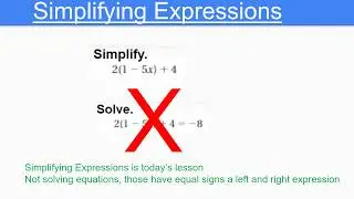 Simplify Expressions (combine like terms and distribute) Rap Song