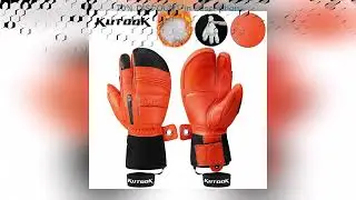 A must-have product! KUTOOK Winter Ski Gloves Goatskin Leather Mittens 3M Thinsulate Snowboard Glo